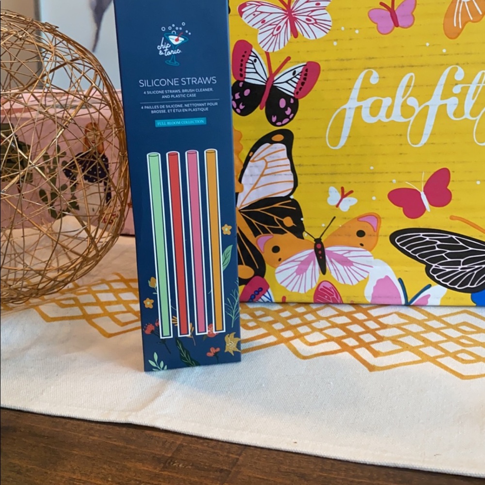 Fabfitfun chic & tonic Silicone straws